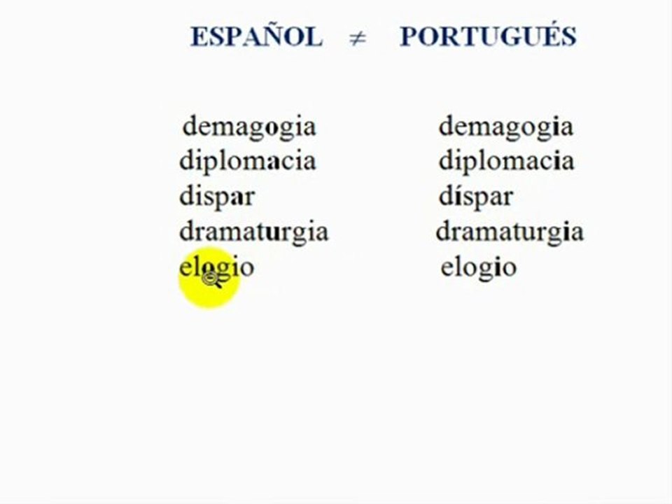 Palavras heterotónicas 7 em espanhol