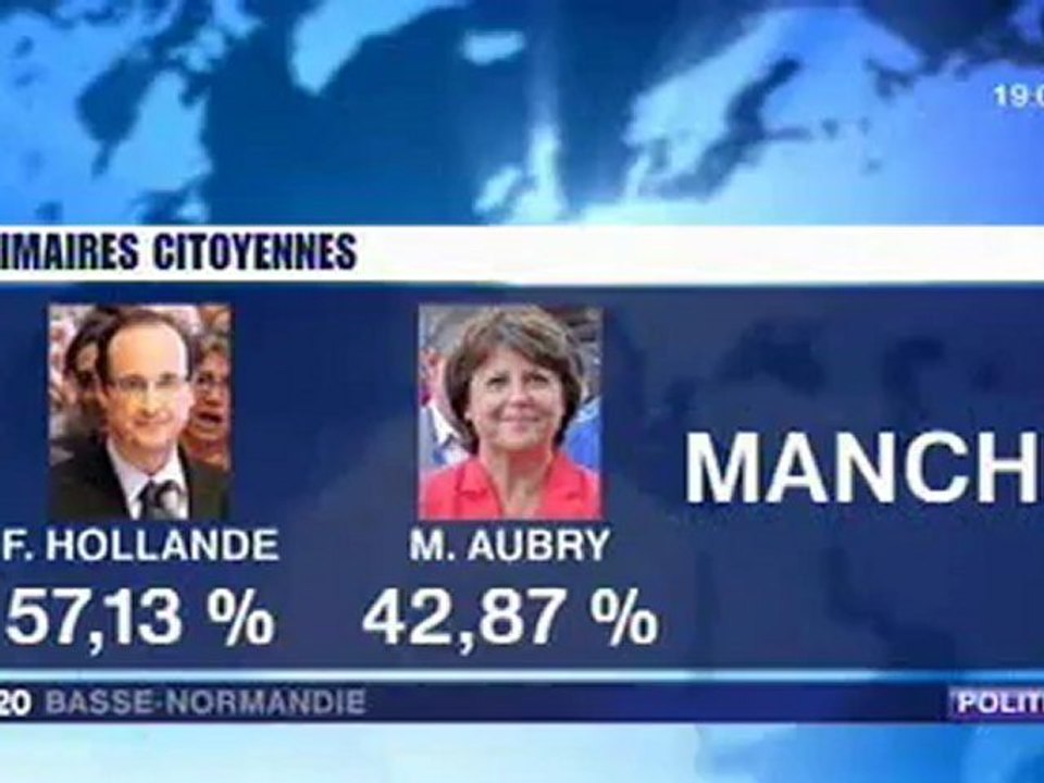 primaires citoyennes - 16 octobre 2011 - résultats du 2nd tour - Basse Normandie