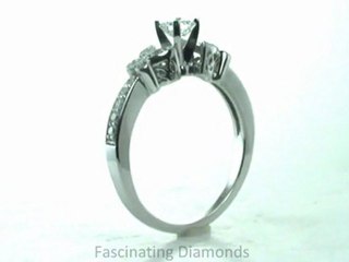 Tải video: FDENS3077ASR   Asscher Cut Diamond Engagement Ring With Round Side Stones In Pave Setting