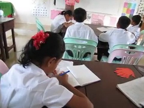 avec les élèves de Sambath