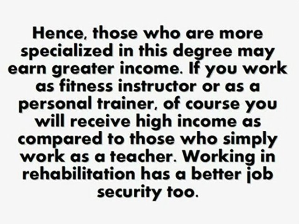 Exercise Science Salary