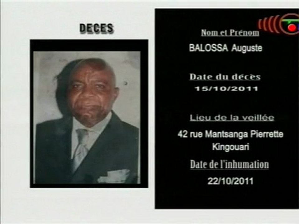NECROLOGIE DU 20/10/2011