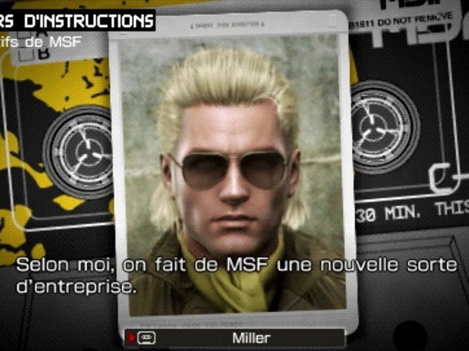 Metal Gear Solid Peace Walker - Briefing de Miller - 1ère Partie
