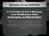 Bankruptcy  And  Loan Modification