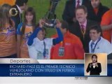 Richard Páez obtiene título en el fútbol extranjero