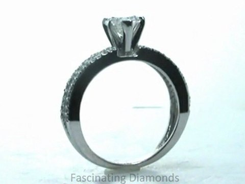 FDENS3134HTR NEW Heart Shape Diamond Split Engagement Pave-Set Ring