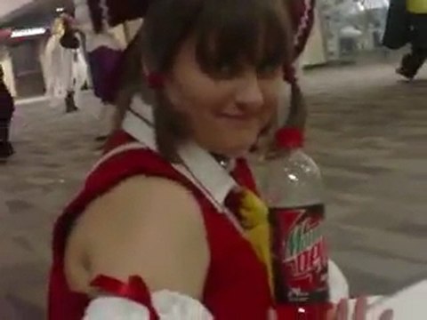 Ohayocon 2010 Trip - Reimu Supports Code Red Mountain Dew