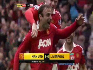 Dimitar Berbatov hat trick against liverpool