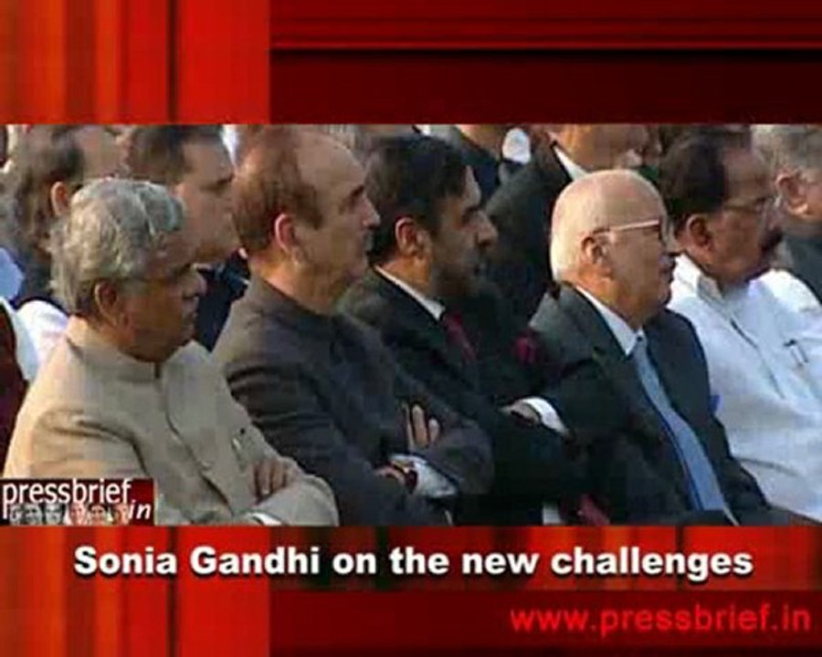 Sonia Gandhi on the new challenges