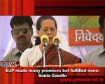 BJP made many promises but fulfilled none- Sonia Gandhi