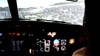 homemade flight sim cockpit landing hong kong kai tak airport