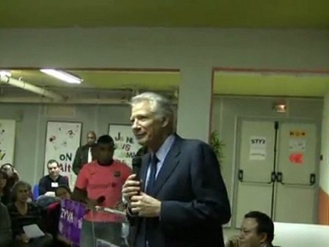 Déplacement de Dominique de Villepin à Nanterre
