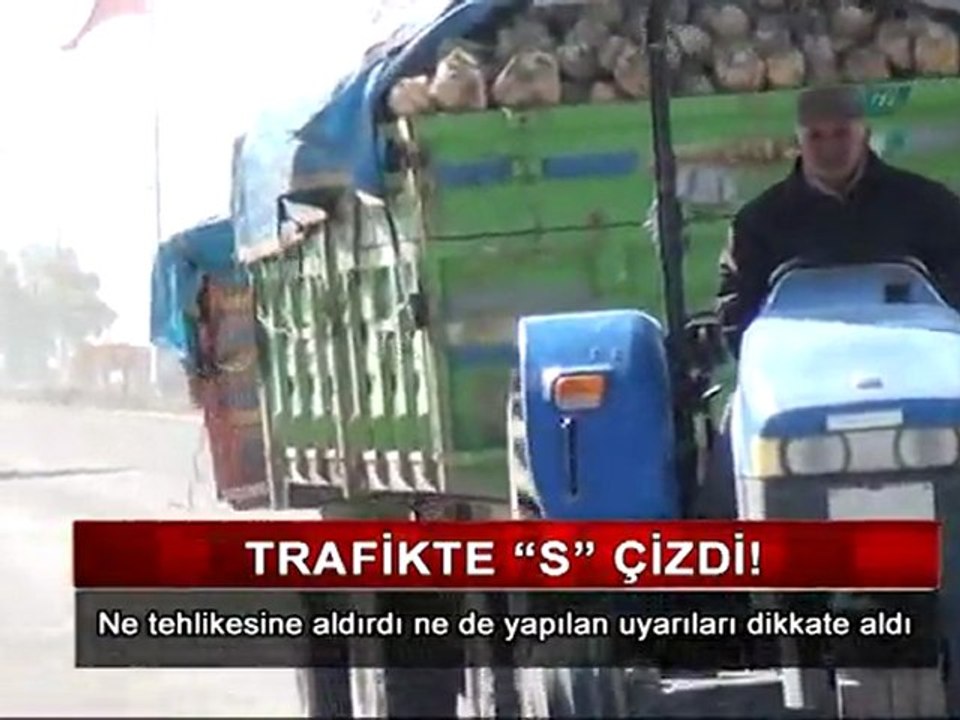 Trafikte ''s'' çizdi