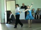 Démonstration de danse d'Ouriel et Enora pour les personnes âgées de l'hôpital de Romans