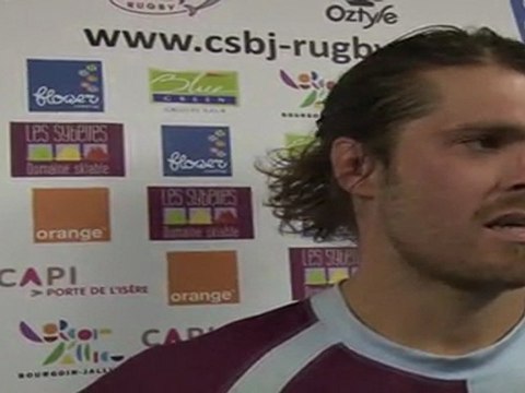 Réaction Wessel Jooste après CSBJ-Auch