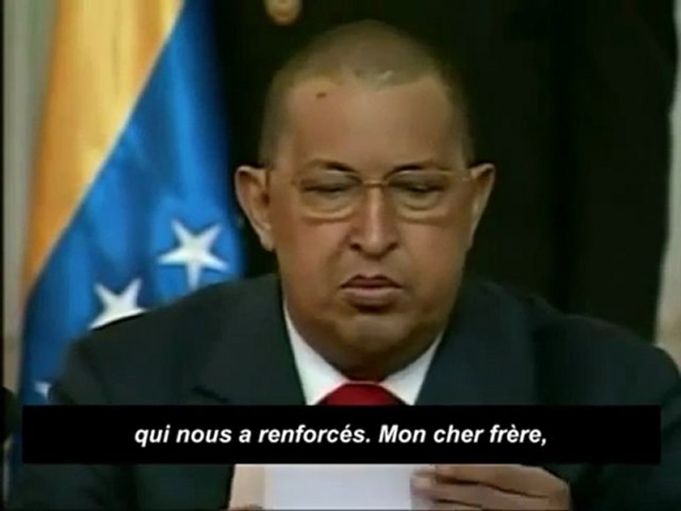 Hugo Chavez sur la lettre qu'il a reçu de kadhafi