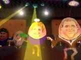 Justin Bieber, Lady Gaga and Rihanna in an animated parody