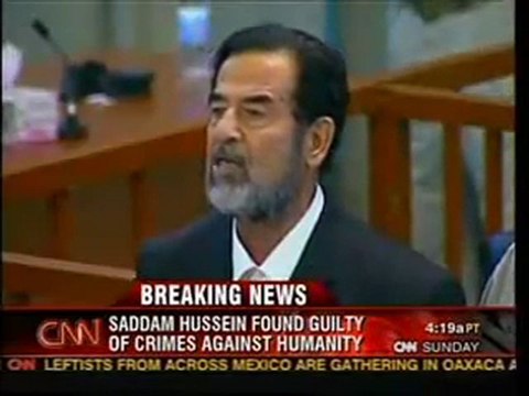 Saddam Hussein Sentenced to Death By Hanging