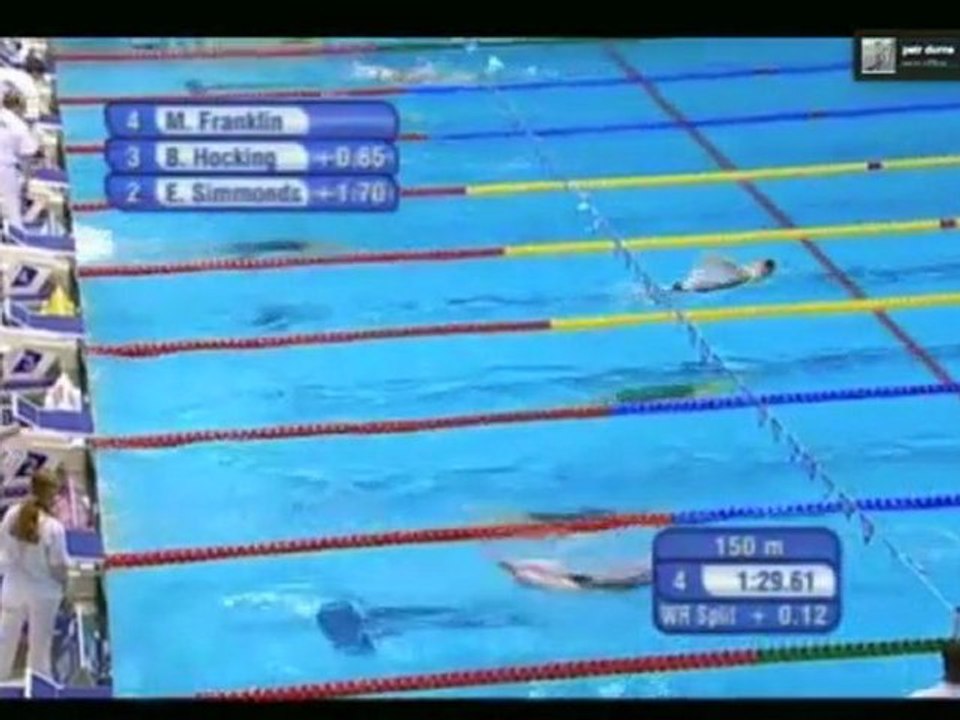 Melissa Franklin - World Record 200m Backstroke  Berlin 2011