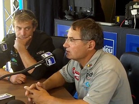 Jacques Fournier et Jean-Christophe Caso, invités de France Bleu pour la transat Jacques Vabre 2011.