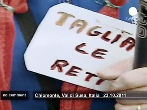 Italy tunnel protest - no comment