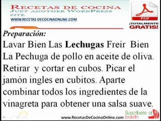 Como Preparar Una Ensalada De Lechuga y Jamon