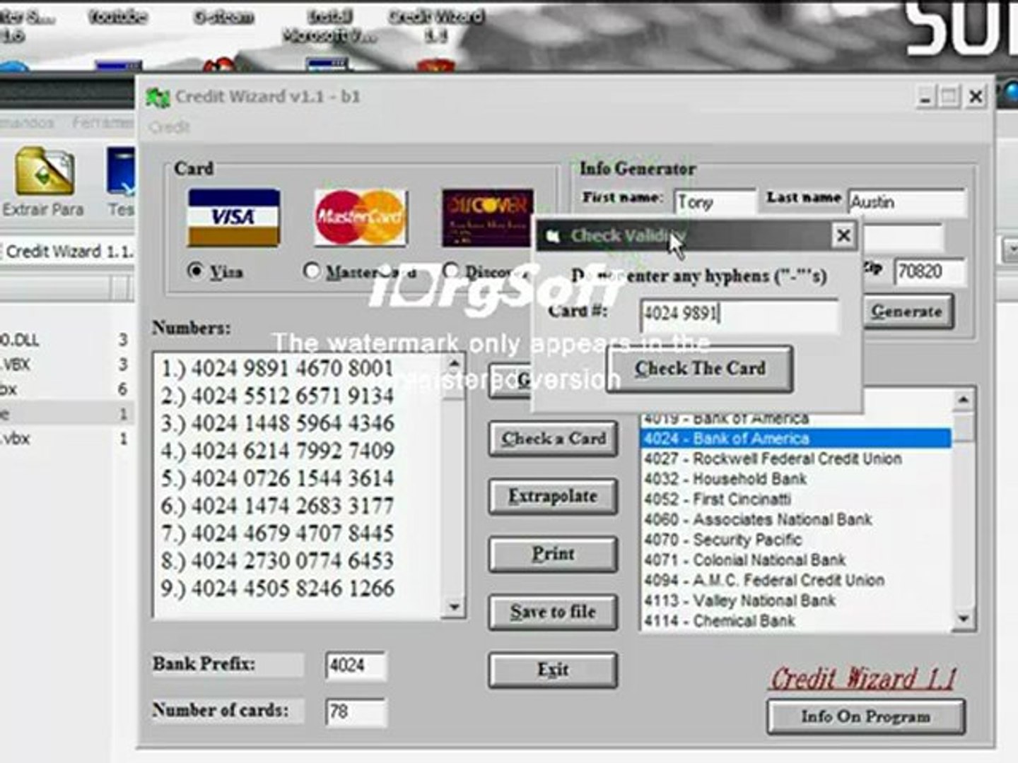 Credit Card Wizard V1.1 Generator