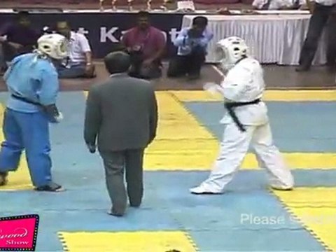 Karate Match Between Boys In Akshay Kumar International Invitational Karate-do Championship 2011