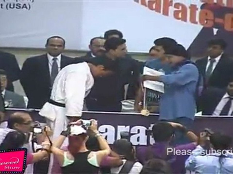 Prize Distribution By Mithun Chakraborty In Akshay Kumar International Karate Championship 2011