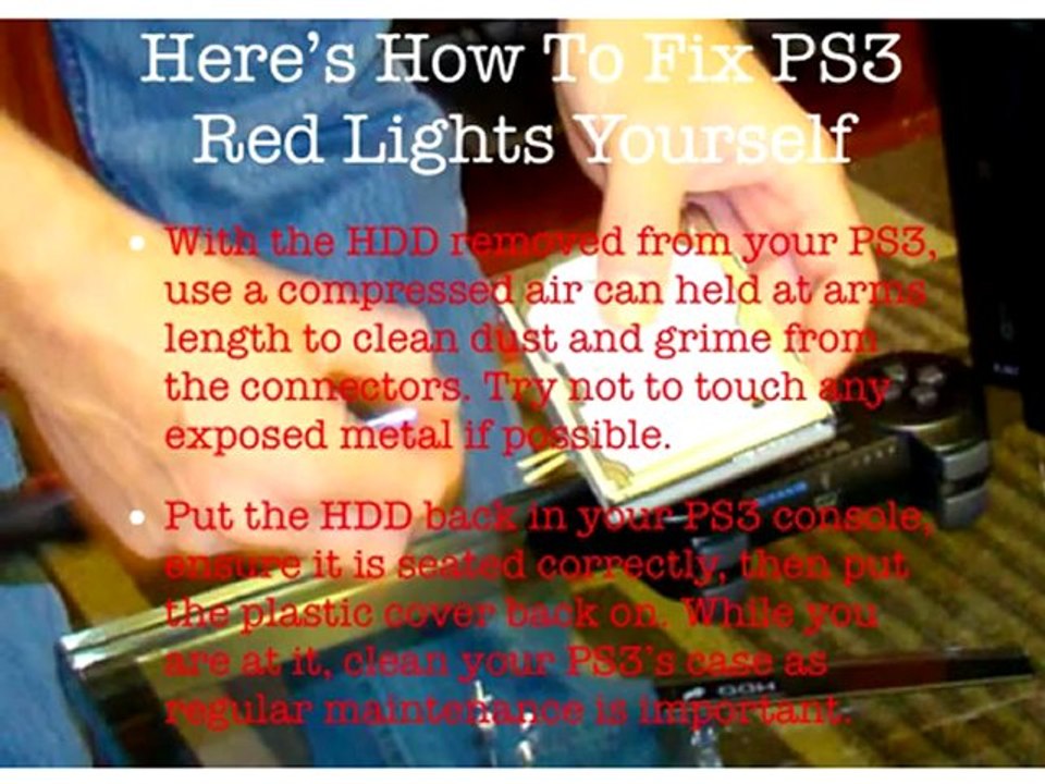 PS3 Red Flashing Lights Repair Tips video Dailymotion
