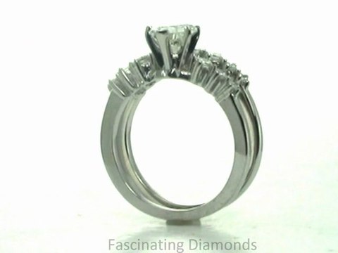 FDENS3126HT Heart and Princess Cut Diamond Bridal Wedding Ring Set Kite Shape