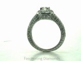 FDENR6533ROR New Round Diamond Engagement Ring With Pave Set Round Side Diamonds