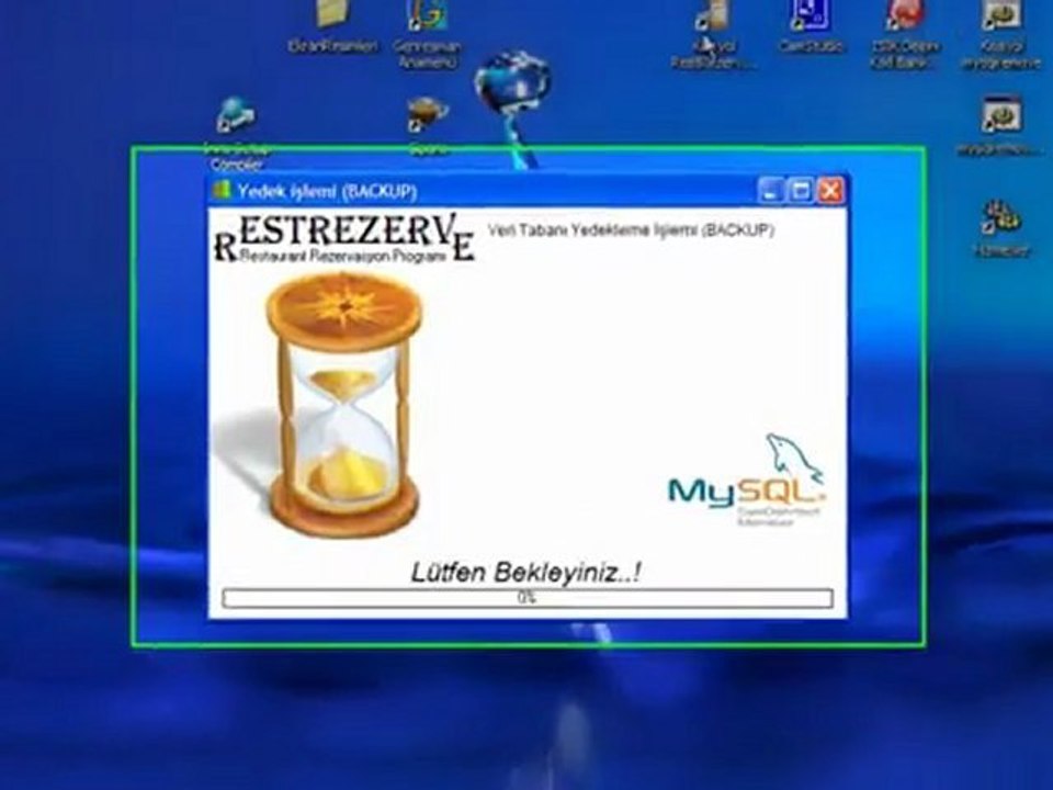Restrezerve rezervasyon Programı ile Yedek Alma (backup)