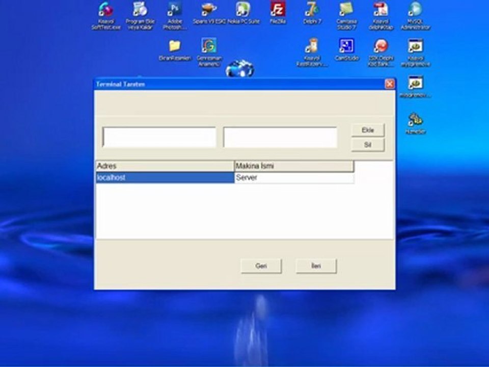 Restrezerve rezervasyon Programı ileTerminal bağlantı Ayarları (server client)