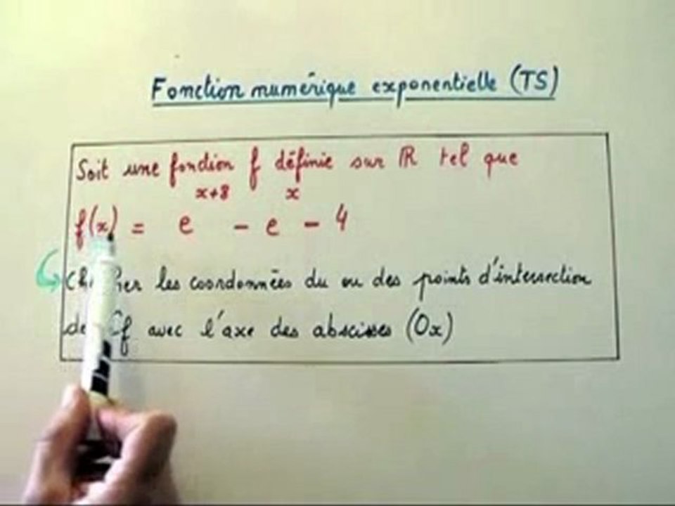 Exercice de mathématiques NIVEAU TERMINALE S