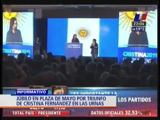 Júbilo en Plaza de Mayo por triunfo de Cristina Fernández en las urnas - NTN24.com