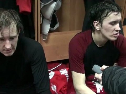 Михаил Жуков и Олег Губин после игры с к.Ак Барс 24.10.11.