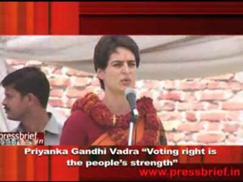 Priyanka Gandhi Vadra “Voting right is the people’s strength”