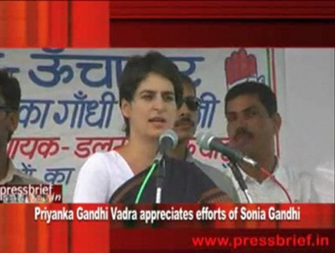 Priyanka Gandhi Vadra appreciates efforts of Sonia Gandhi