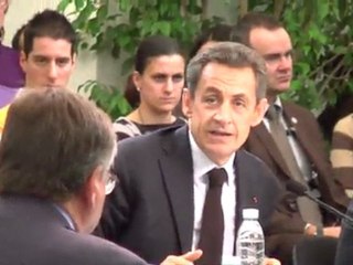 Le Président de la République, Nicolas Sarkozy en visite à Carcassonne :