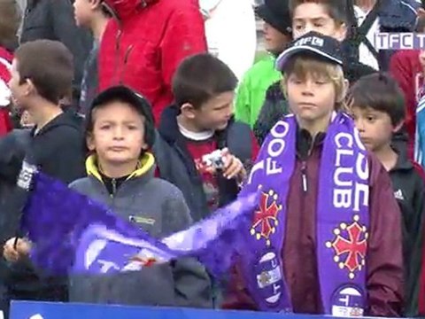 L'entraînement délocalisé du TFC à Rodez, mercredi 19 octobre, en partenariat avec la Banque Populaire Occitane