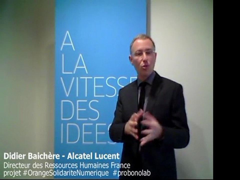 Didier Baichere au sujet de Pro-Bono - Orange Solidarité Numérique - appel à projets