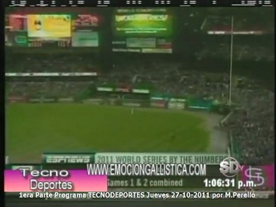 1era Parte Programa TECNODEPORTES Jueves 27-10-2011 por Manuel Perelló