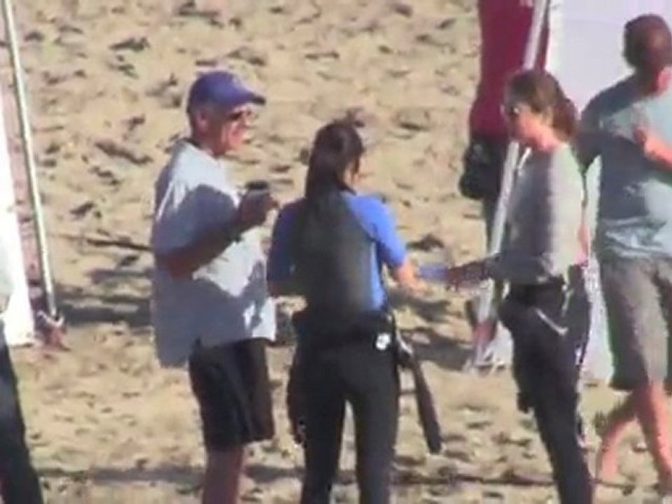 Courtney Cox looks Cougar-ific on Set in a Wetsuit