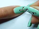 Nail art papillons one stroke / How to do butterflies in nail art