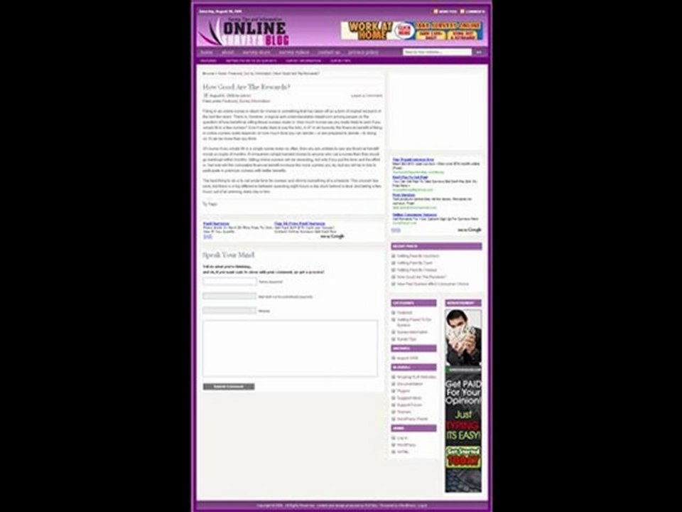 Paid Surveys Review Video Walk Through - Paid Surveys Review!!!