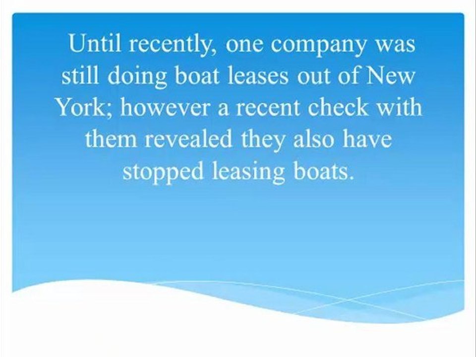 Boat Lease Agreement Details