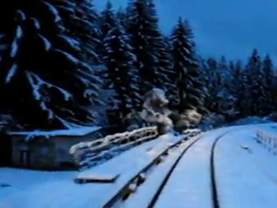 Premières neiges d'automne au Mont-Blanc Express