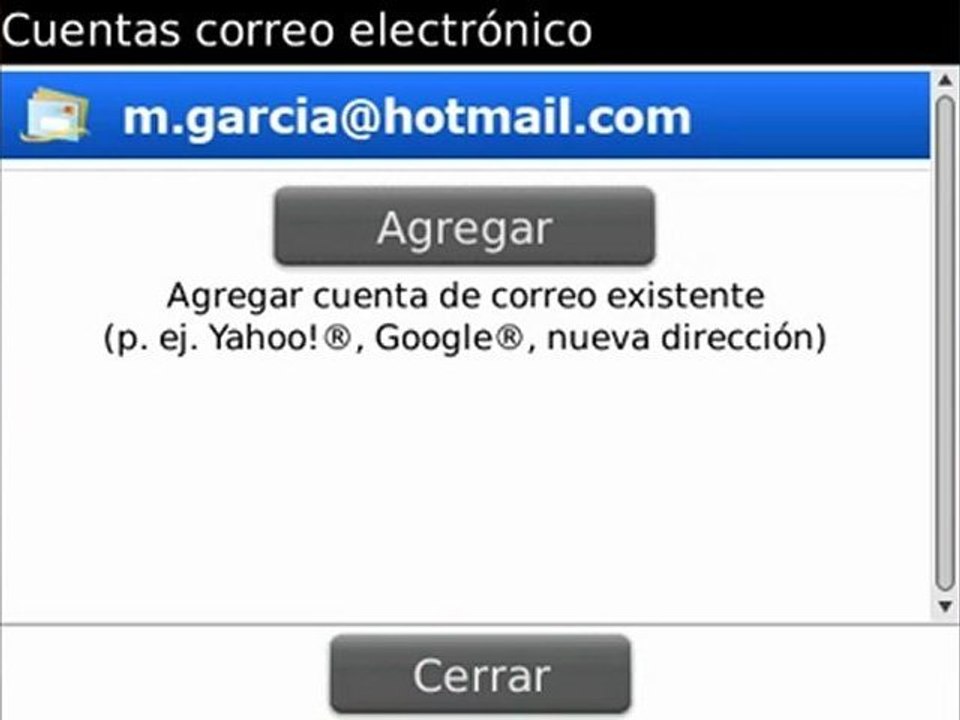 Configuración de su cuenta de correo electrónico