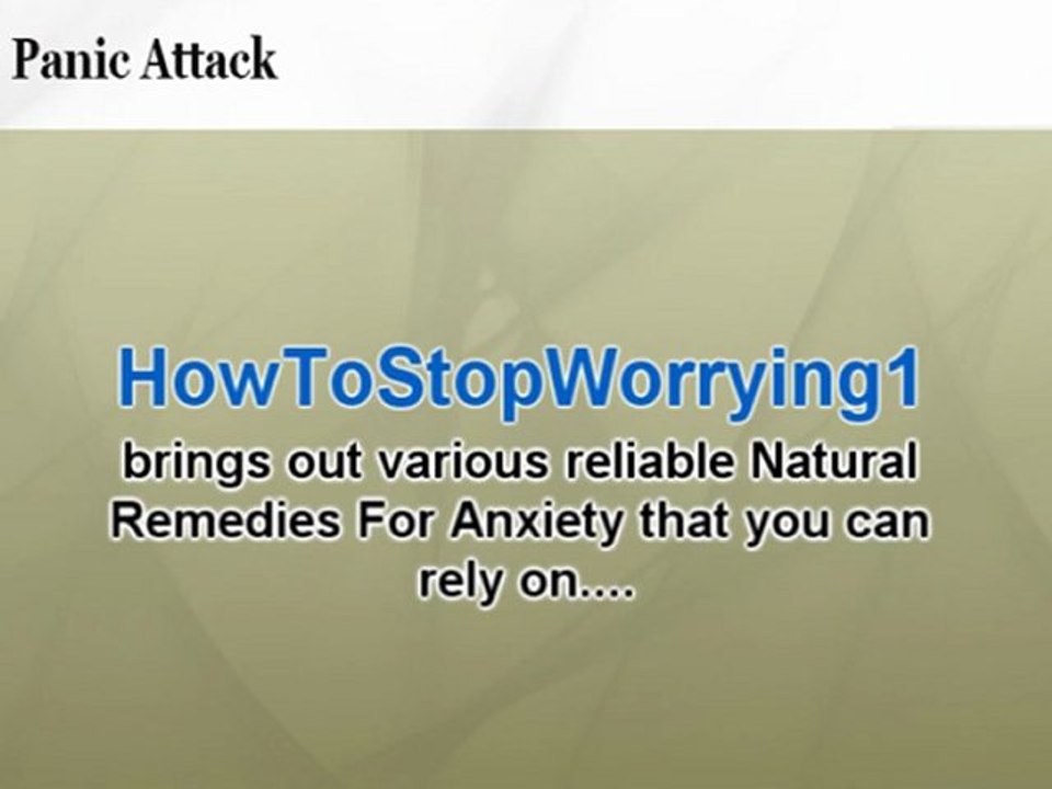 Reliable Natural Remedies For Anxiety
